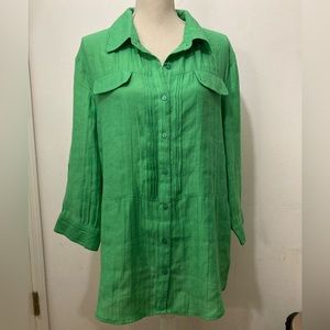 Erin London Button Down Blouse Sz XL